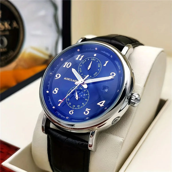 Luxury Men’s Skeleton Watch – Automatic Mechanical, Business Casual, Trendy Gift, European Style