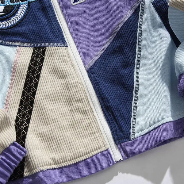 Y2K Hip Hop Varsity Jacket Men Women Oversized Retro Baseball Streetwear