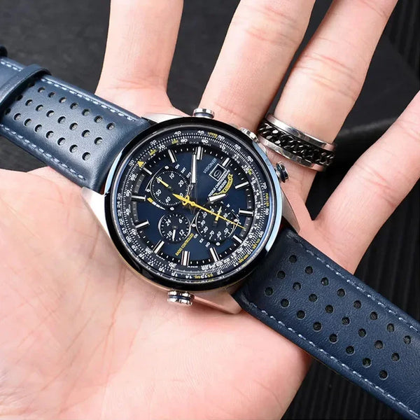 Men's Luxury Quartz Watch Chronograph Stainless Steel Luminous Gift