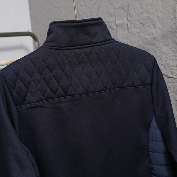 Men's Norway Winter Cotton Jacket – Outdoor Stand Collar Spliced Casual Coat, Warm Padded Outerwear