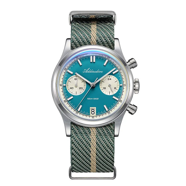 ADDIESDIVE Top Brand Man Watch BGW9 Super Luminous 10Bar Waterproof Bubble Mirror Glass VK64 Chronograph Quartz Steel Wristwatch