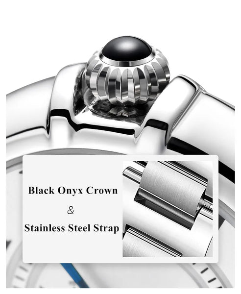 CARNIVAL Women’s Quartz Watch – Luxury Sapphire, Stainless Steel, Waterproof Fashion Wristwatch, Relogio Feminino