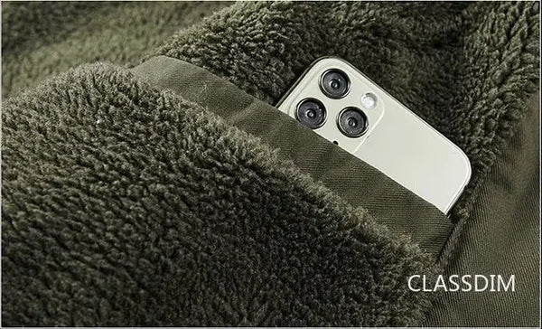 Men’s Winter Bomber Jacket – Fleece-Lined, Warm Cotton Parka, Casual Down Coat, Size 5XL