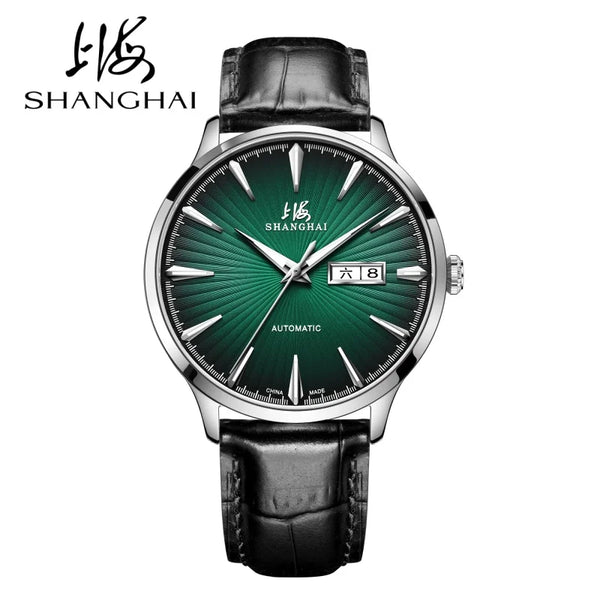 Shanghai Men's Luxury Automatic Watch – Sapphire, Double Calendar, Waterproof