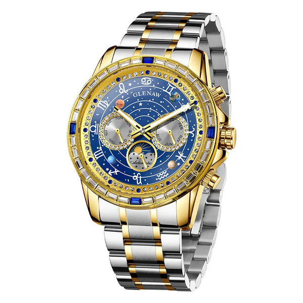 Glenaw high-end business fully automatic mechanical multifunctional men's watch fashionable waterproof luminous watch