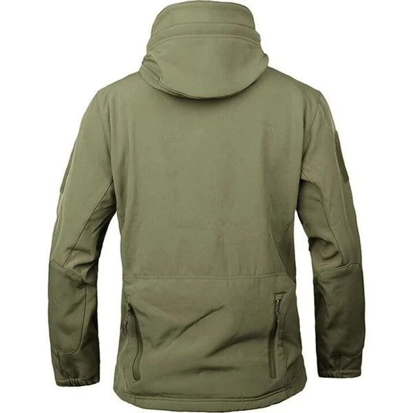 Men's Tactical Hooded Bomber Jacket – Waterproof Sharkskin Softshell Military Outdoor Utility Coat