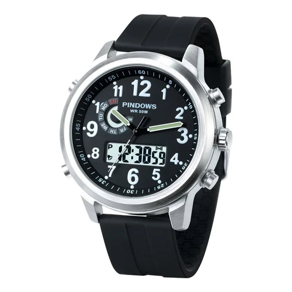 Men's Luxury Sport Watch 2024 – Waterproof Steel Case, Large Dial, Quartz Electronic Movement