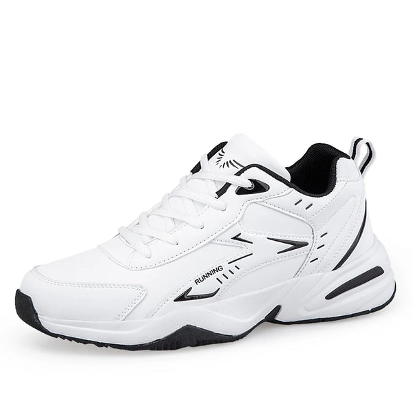 2024 Men's Clunky Sneakers – Thick Sole, Mesh Lace-Up, Breathable Casual Sports Shoes, Soft Platform Trend Footwear