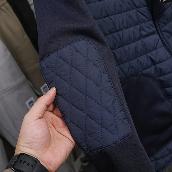 Men's Norway Winter Cotton Jacket – Outdoor Stand Collar Spliced Casual Coat, Warm Padded Outerwear