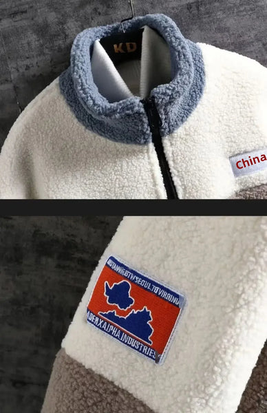Men’s Casual Wool Jacket – Loose Fit, Shake Fleece, Korean-Inspired Warmth