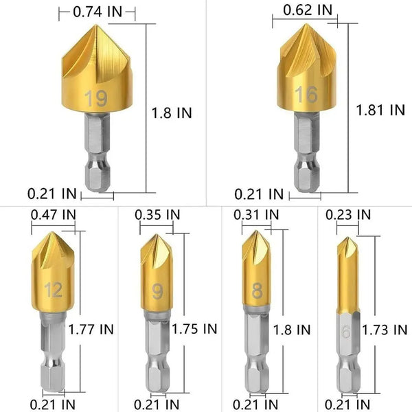 The 26Pcs Three-point Step Drill Bit Set is a versatile woodworking kit designed for multi-size drilling, countersinking, chamfering, and precise hole positioning. It’s ideal for wood plug creation and clean finishes in car