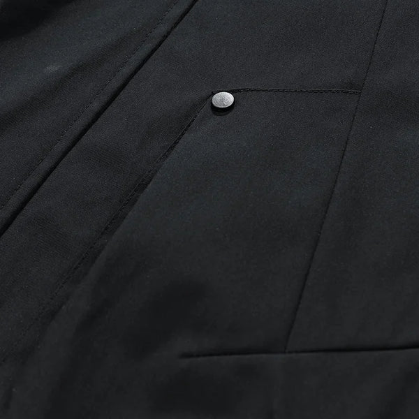 Men's Oversized Waterproof Bomber Jacket – Hooded Windbreaker, Plus Size, Hiking Coat