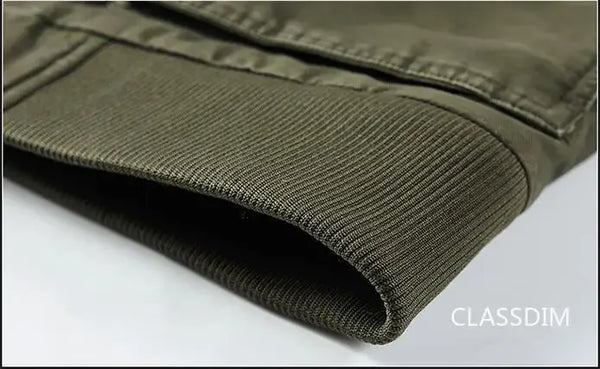 Men’s Winter Bomber Jacket – Fleece-Lined, Warm Cotton Parka, Casual Down Coat, Size 5XL