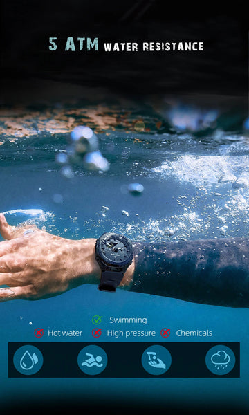 NORTH EDGE MERCURY Sports Watch – Digital Quartz, Stopwatch, World Time, 50M Waterproof