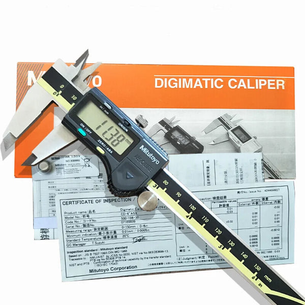 Mitutoyo 500-196-30 LCD Digital Vernier Calipers 0-150mm Electronic Stainless Steel Measuring Tool 6 Inch