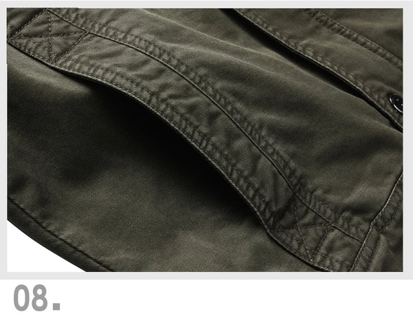 Air Force One Inspired Cargo Jacket – Men’s Army Style, M–6XL Sizes