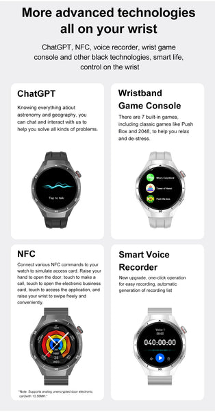 2025 For Android iOS Watch DT5pro Smart Watch 4GB Big Memory GPS Navigation MP3/MP4 Player APP Download Sports trackr Smartwatch