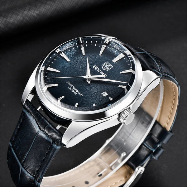 2021 New BENYAR Design Top Brand Luxury Watch men’s Quartz Watch fashion simple moisture-proof business leather watch