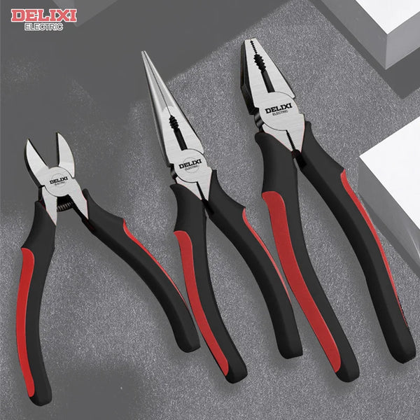 🔧 DELIXI ELECTRIC 3-Piece Pliers Set
Cut. Twist. Clamp. Conquer.
Upgrade your toolbox with this precision-engineered trio from DELIXI ELECTRIC—designed for serious grip and clean cuts every time.
🧰 Set Includes:
•