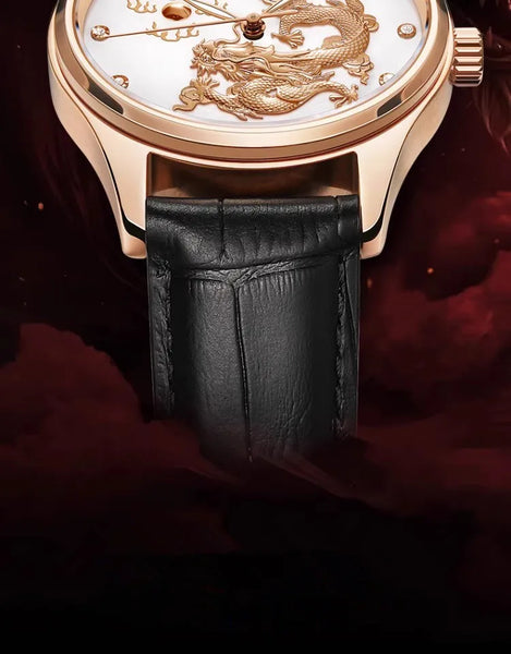 CARNIVAL Men’s Automatic Watch – NH36 Movement, Waterproof Mechanical Dress Wristwatch, Luxury Gold Dragon