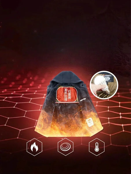 Men's Norwegian Fleece Hooded Jacket – Thick Plus Size Autumn/Winter Outdoor Coat, Warm Couple Fleece Outerwear