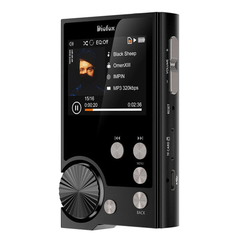 Diofox  HiFi MP3 Player, Lossless DSD High Resolution Digital Audio Music Player, High-Res Portable Audio Player with 64GB Memor