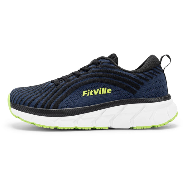 FitVille Men's Wide Toe Box Running Shoes – Extra Wide Width, Cushioned, Non-Slip, Lightweight & Breathable Sneakers