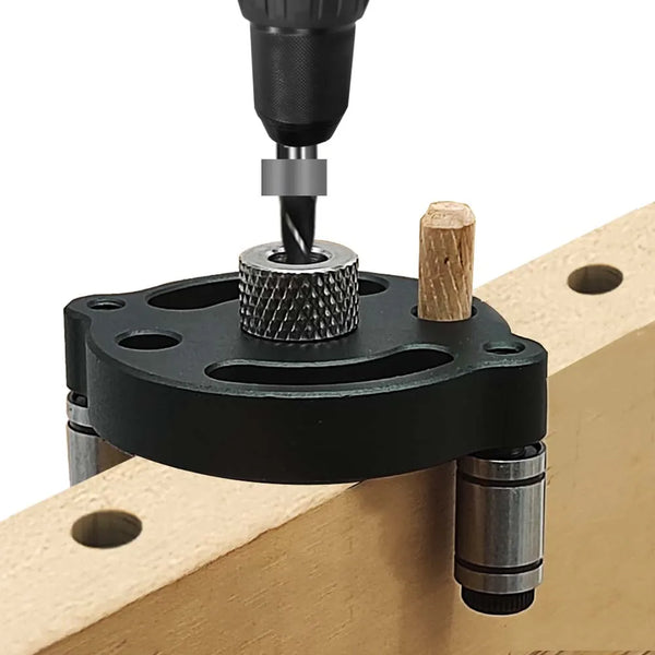 3-10mm Dowel Jig Kit - Self Centering Drill Guide Locator with 8 Steel Bushing -Woodworking Aluminum Alloy Hole Puncher