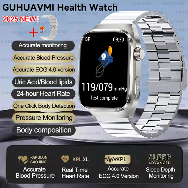 2025 New For Xiaomi Five organ examination Smart Watch Men ECG+PPG Uric Acid Blood Fat Bluetooth Call Sports Health Smartwatches