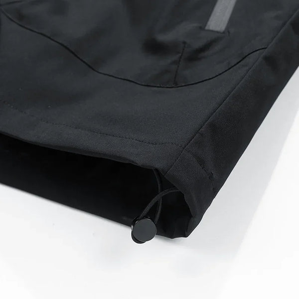 Men's Oversized Waterproof Bomber Jacket – Hooded Windbreaker, Plus Size, Hiking Coat