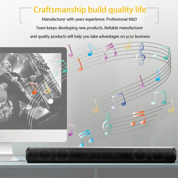 Super Powerful Sound Bar Portable Wireless Bluetooth Speaker Surround Stereo Home TV Sound Box Subwoofer FM Radio caixa de som