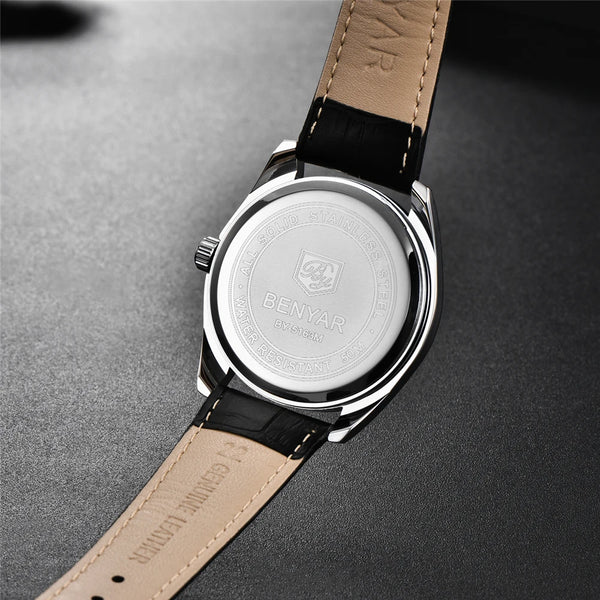 2021 New BENYAR Design Top Brand Luxury Watch men’s Quartz Watch fashion simple moisture-proof business leather watch