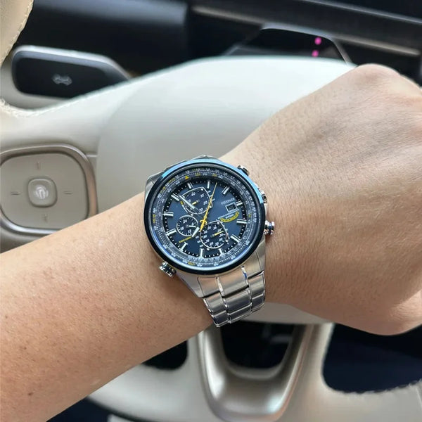 Men's Luxury Quartz Watch Chronograph Stainless Steel Luminous Gift