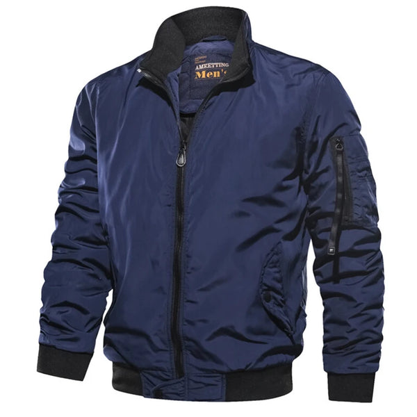 Men's Military Bomber Jacket – Autumn Winter Windproof Coat, Casual Outdoor, 5XL Plus