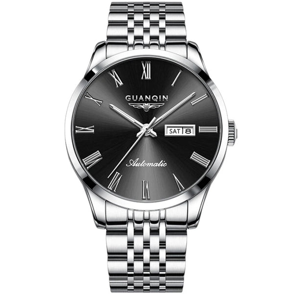 GUANQIN Men's Luxury Automatic Watch – Stainless Steel, Date, Week, Waterproof