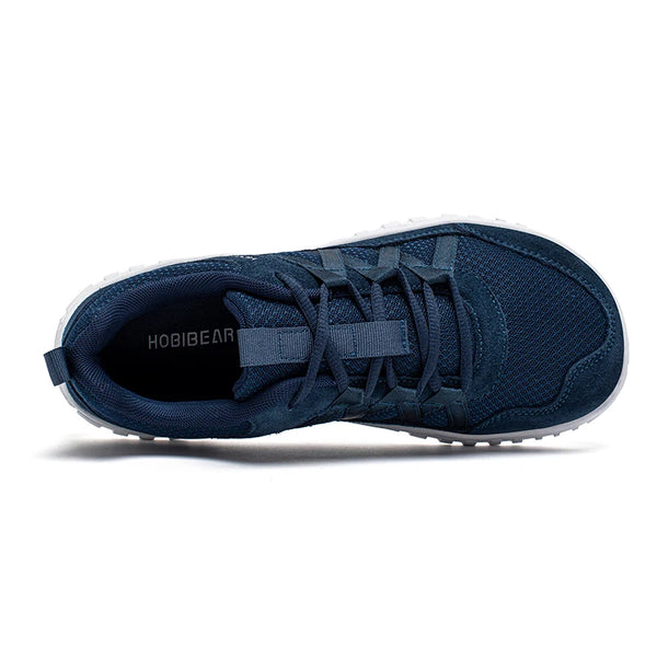 HOBIBEAR Wide Toe Walking Shoes – Non-Slip Mesh Sneakers for Men & Women, Breathable Lace-Up Outdoor Running Footwear