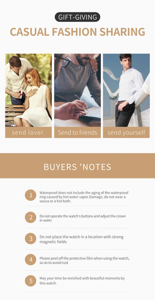 OCHSTIN Men’s Quartz Chronograph Watch – Waterproof, Leather Strap, Multifunction, Casual Business Style