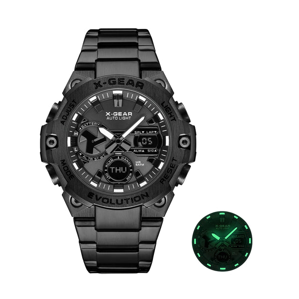 Men’s Eco Drive Watch – Solar + Motion Power, Multifunctional Chronograph
