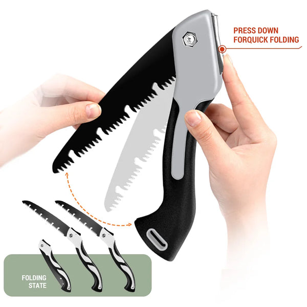AIRAJ Folding Saw Woodworking Folding hacksaw Multifunction Cutting Wood Sharp Camping Garden Pruning Saw Tree Chopper