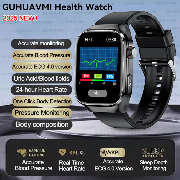 2025 New For Xiaomi Five organ examination Smart Watch Men ECG+PPG Uric Acid Blood Fat Bluetooth Call Sports Health Smartwatches