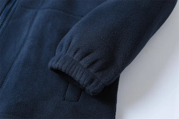 Unisex Winter Fleece Jacket – Thick Double-Layer, Hooded, Cold-Resistant, Norway Style,