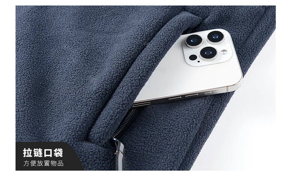 Men’s Winter Lamb Wool Jacket Retro Sports Style Thick Warm Plus Size Casual Coat