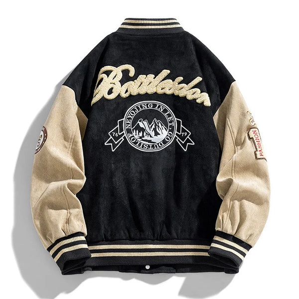 Men’s Embroidered Baseball Bomber Jacket – Fashion Hip Hop Streetwear Coat, High Street Style