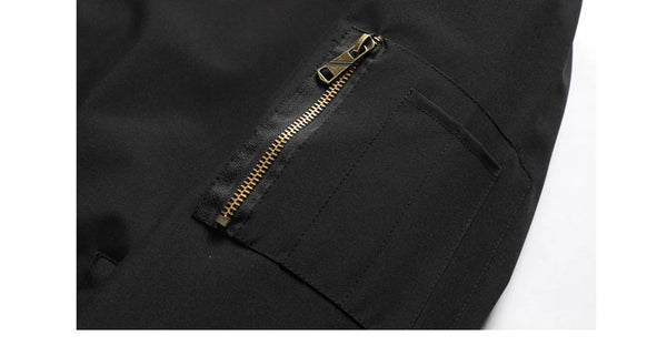 Men's Warm Bomber Jacket – Autumn Winter Hooded Windbreaker, Hiking Parka, Thermal Zip