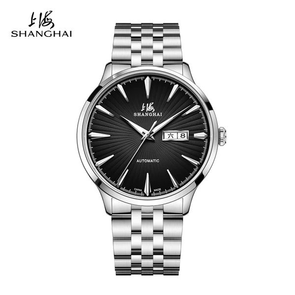 Shanghai Men's Luxury Automatic Watch – Sapphire, Double Calendar, Waterproof