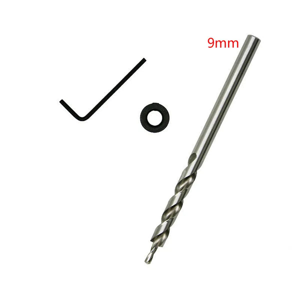 Pocket Hole Drill Guide Dowel Jig, Aluminium Oblique Hole Locator Drilling Kit Woodworker DIY Tools with 9mm Drill Bit