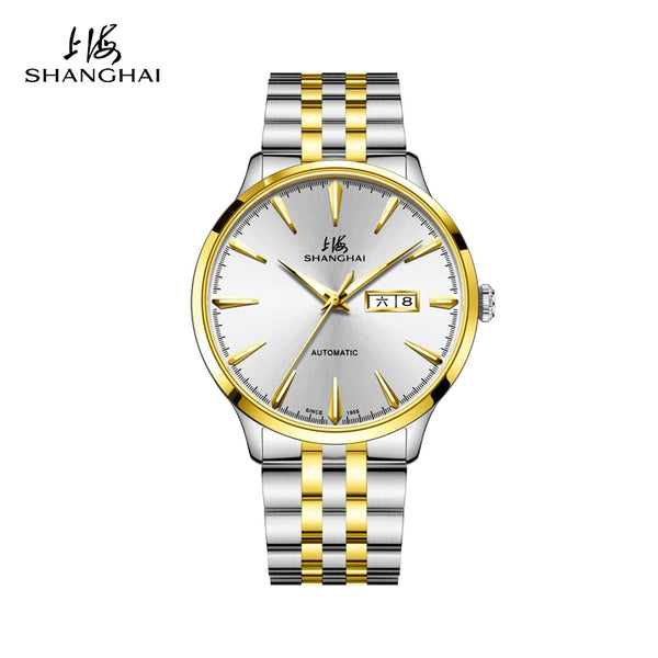 Shanghai Men's Luxury Automatic Watch – Sapphire, Double Calendar, Waterproof
