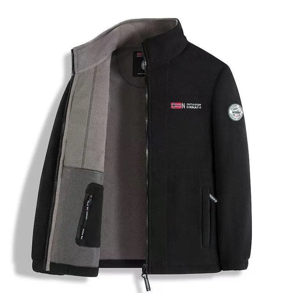 Men’s Norwegian Wool Winter Jacket – Thick, High-Neck, Warm Tight Fit Coat, US Sizing