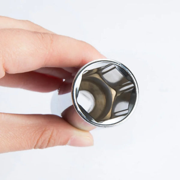 Hex Socket Wrench Head Set For Ratchet 1/4 3/8 1/2 Short Long Socket Deep Nut Driver Sleeve Spanner End Ratchet Tool