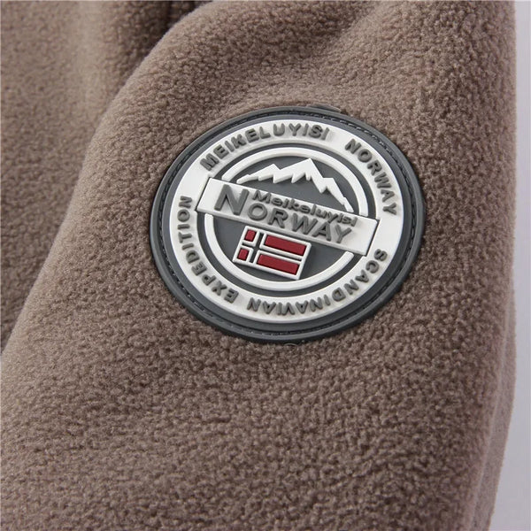 Men’s Norwegian Fleece Jacket – Thick Double-Sided, Casual Loose Fit, Plus Size Winter Coat